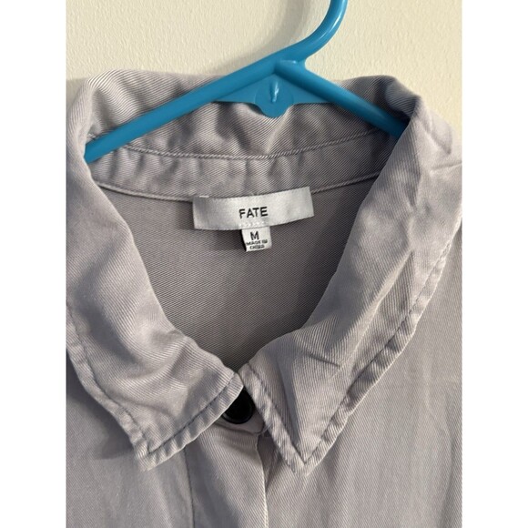 Fate Purple Grey Drawstring Waist Romper Women’s M - Picture 2 of 14